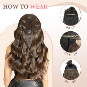 Fliace clip-ins straightened with heat for a sleek, smooth appearance
