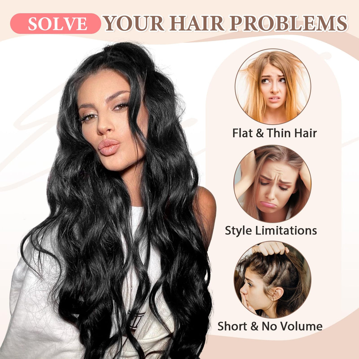 Fliace soft-fiber hair for lightweight comfortable wear