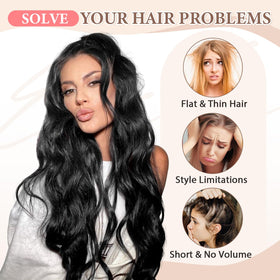Fliace soft-fiber hair for lightweight comfortable wear