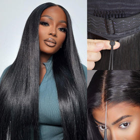 FLLUFWIG 7x6 lace part space enables versatile styling and natural-looking parting.