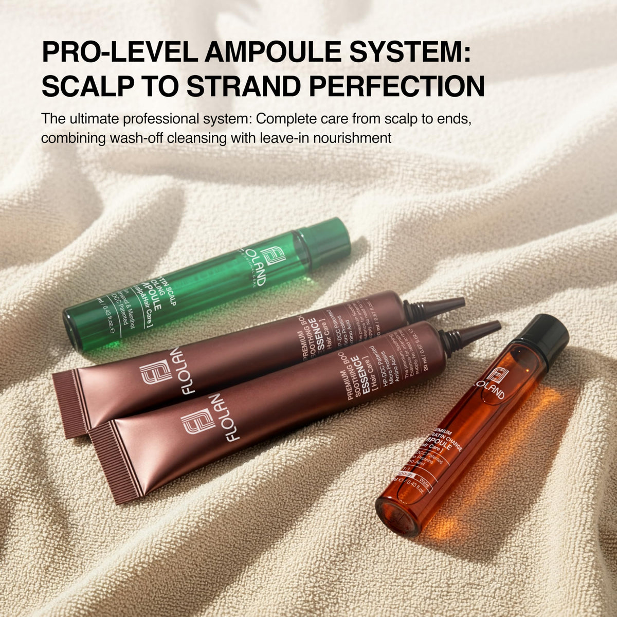 FLOLAND Travel-friendly ampoules ideal for gym or on-the-go care