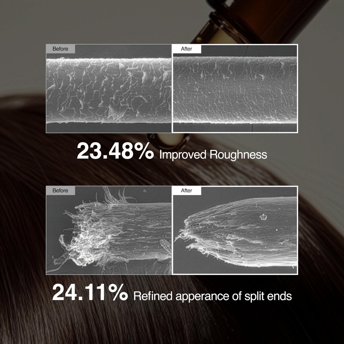 FLOLAND Application on wet hair demonstrates quick conditioning step