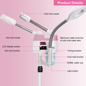 Flolxnb 5X magnifying lamp enables close-up visibility for skincare
