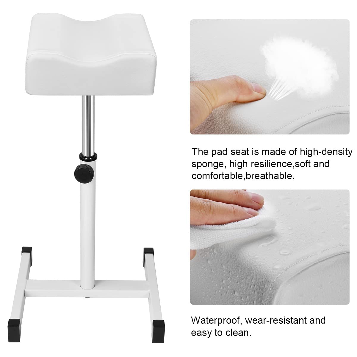 Flolxnb adjustable-height footstool adapts to different seating heights