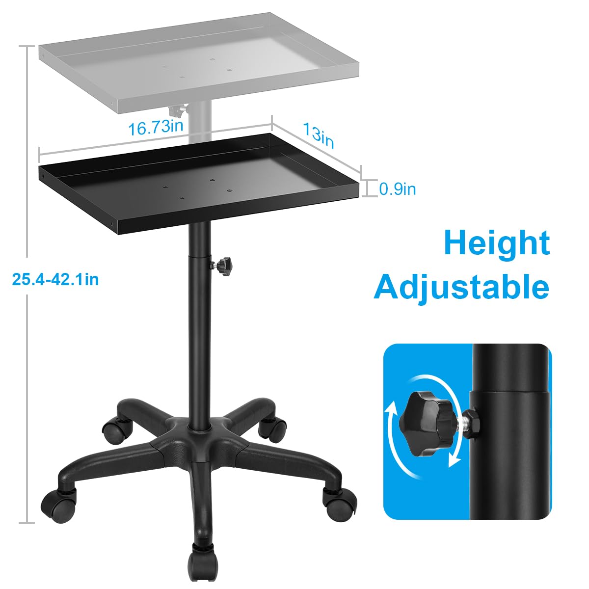 FLOLXNB 360-degree casters enable smooth, effortless movement around the workspace.