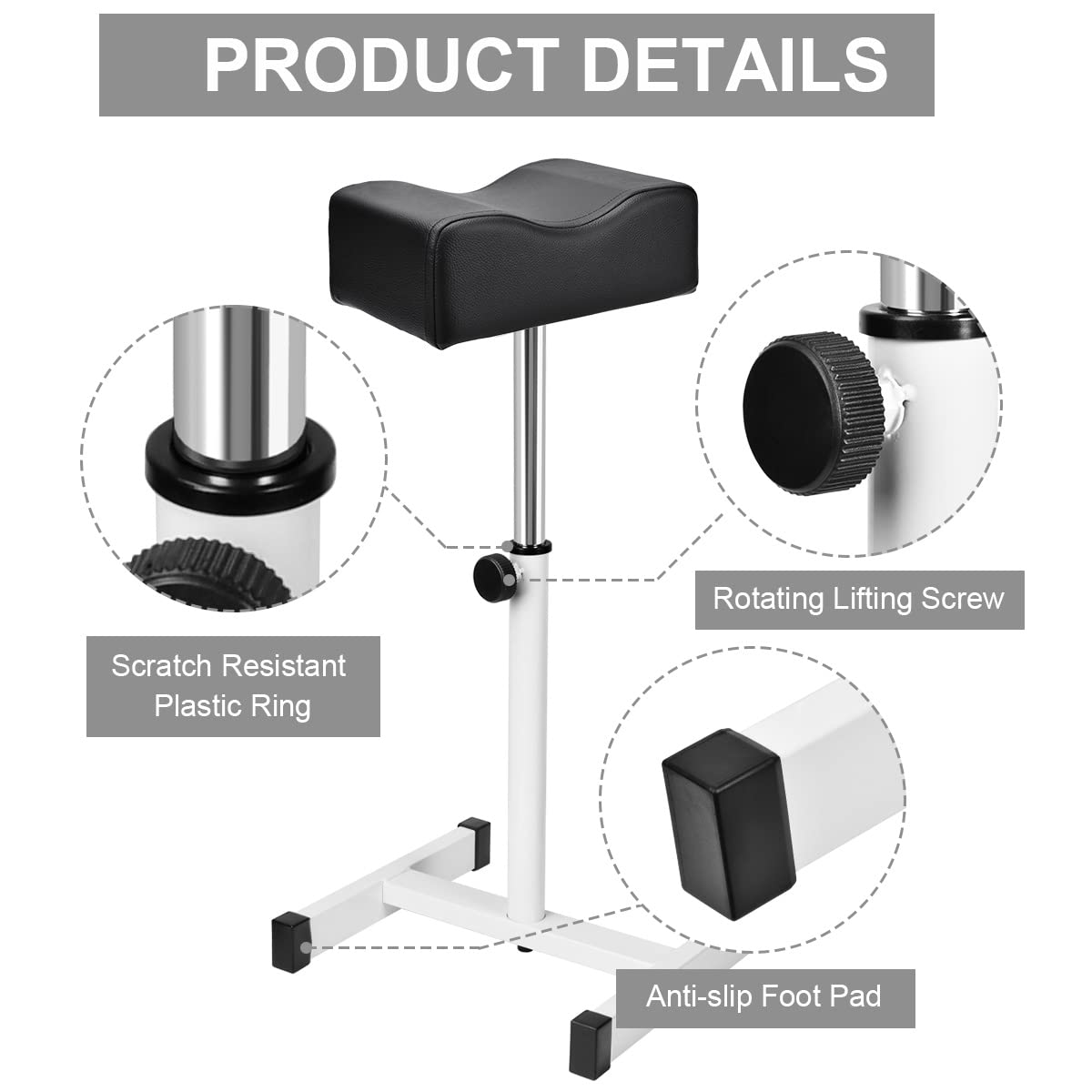 FLOLXNB footrest padded seat for comfortable nail sessions