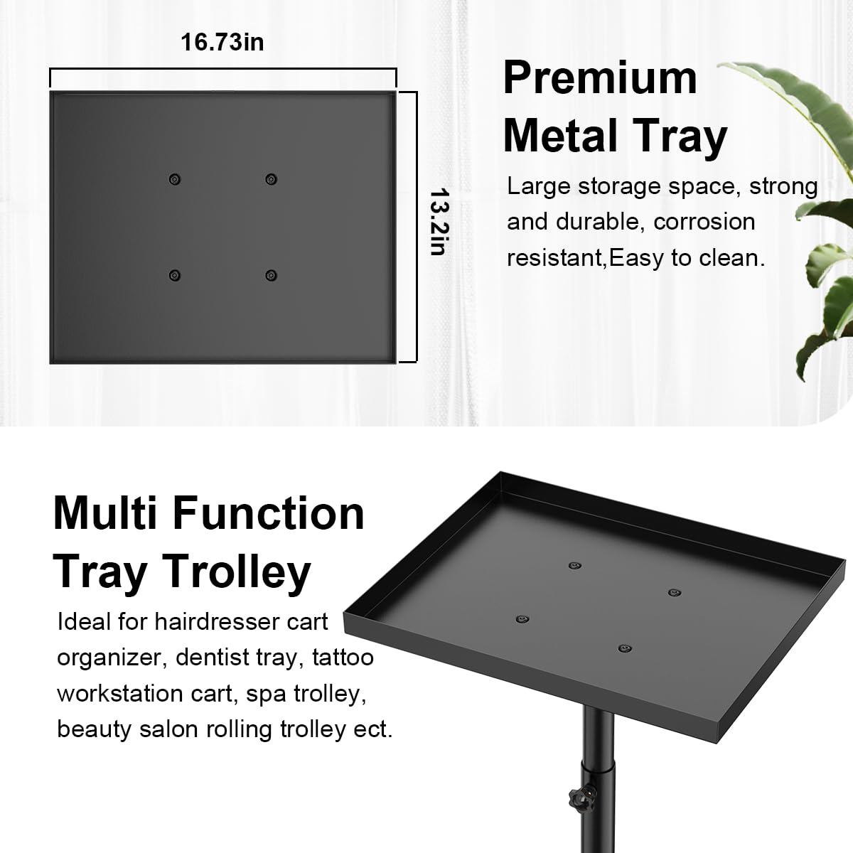 FLOLXNB height-adjustable tray cart adapts to different operator heights.