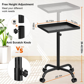 FLOLXNB metal salon tray cart durable for daily studio use.