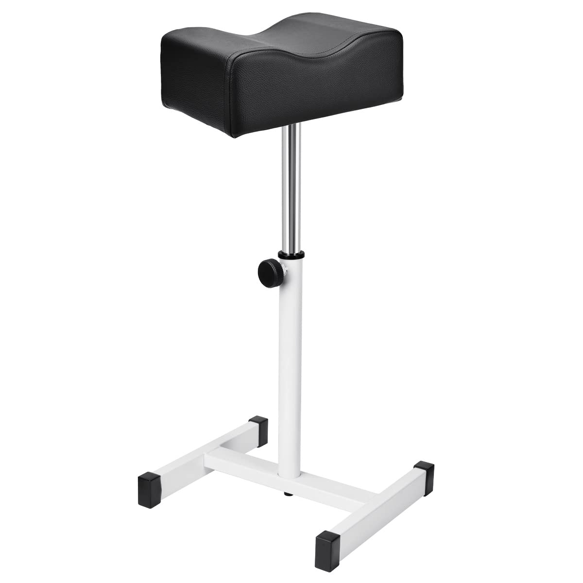 FLOLXNB pedicure stool black side view for stable, comfortable home spa sessions