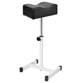 FLOLXNB pedicure stool black side view for stable, comfortable home spa sessions