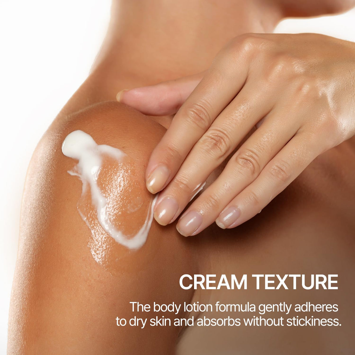 Applying Flor De Man COSMOCOS Somang lotion to forearm for daily moisture