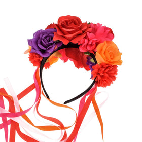 Floral Fall Frida-look flower crown adds authentic color and style
