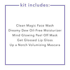 Ava's Mini & Mighty Kit packaging highlighting a compact purple bag