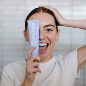 Florence by Mills Clean Magic Face Wash pump shown for easy makeup removal.