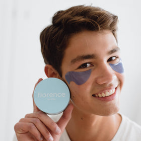 Florence by Mills patch flat lay with product and hydration benefits for daily routine.