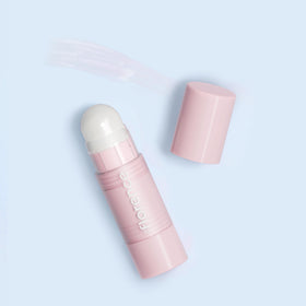 Florence by Mills True To Hue lip balm swatch on skin for natural tone