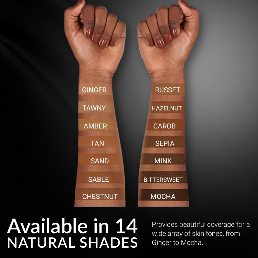 Radiance-ready concealment effect of Flori Roberts foundation for mild imperfections