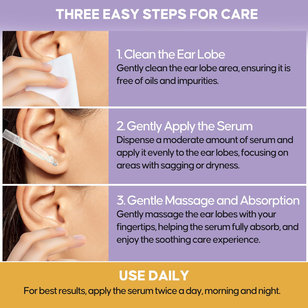 Florvyn daily earcare routine soft skin result
