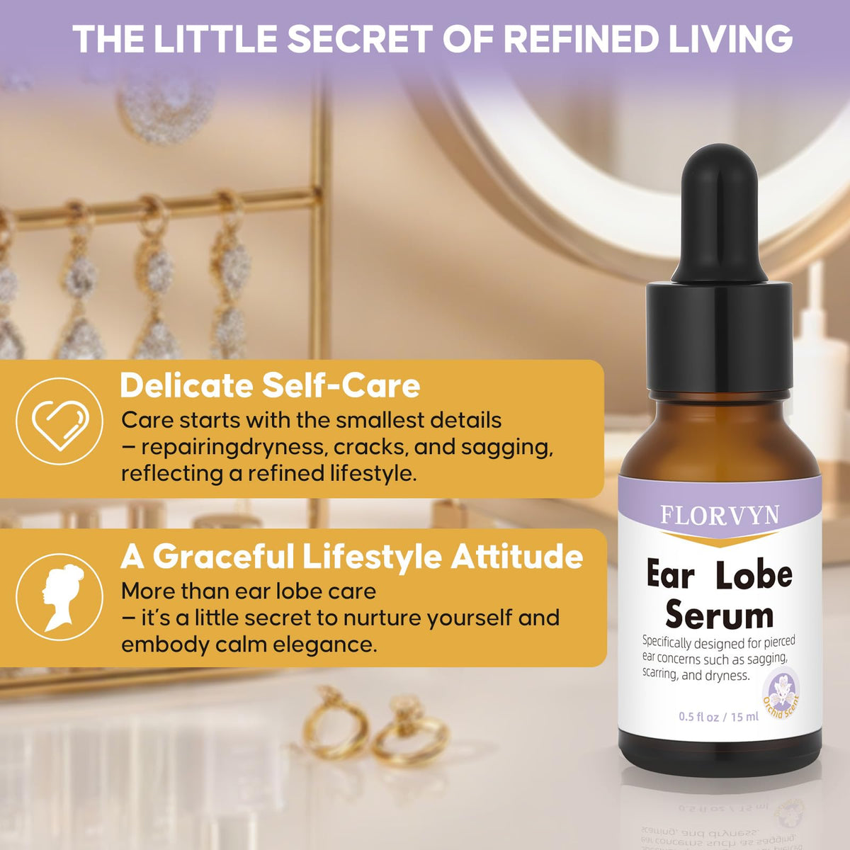 Florvyn ear-lobe revitalization Bedtime use visual suggests firmness