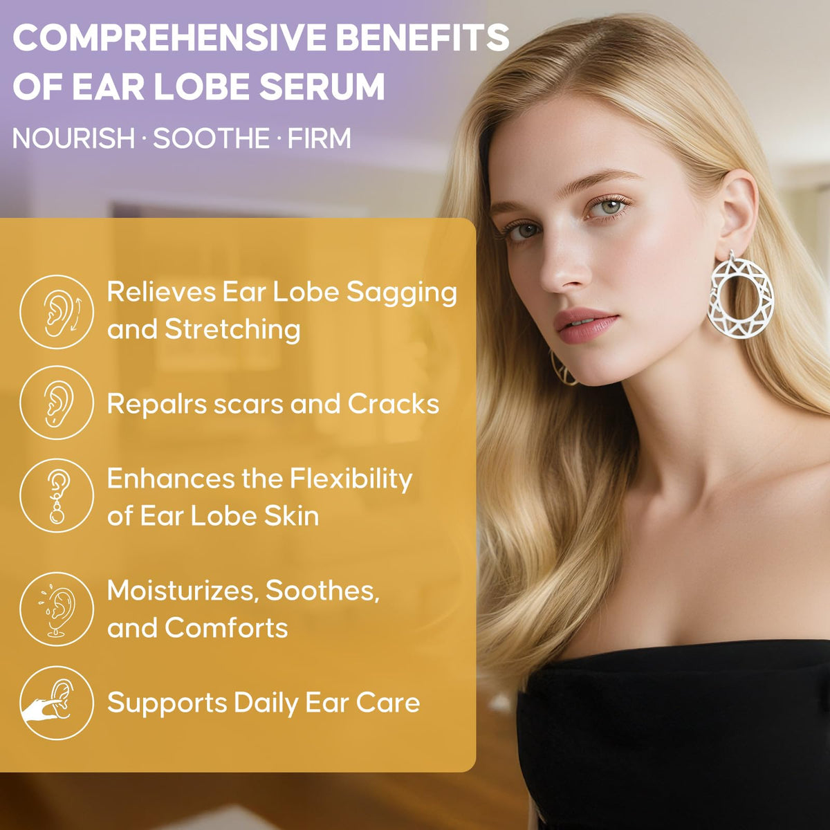 Florvyn ear-lobe serum dropper enables precise application