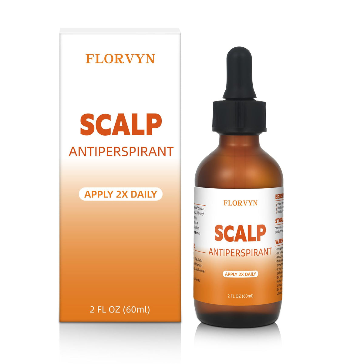 Florvyn Scalp Sweat Serum bottle closeup for quick, non-greasy refreshment