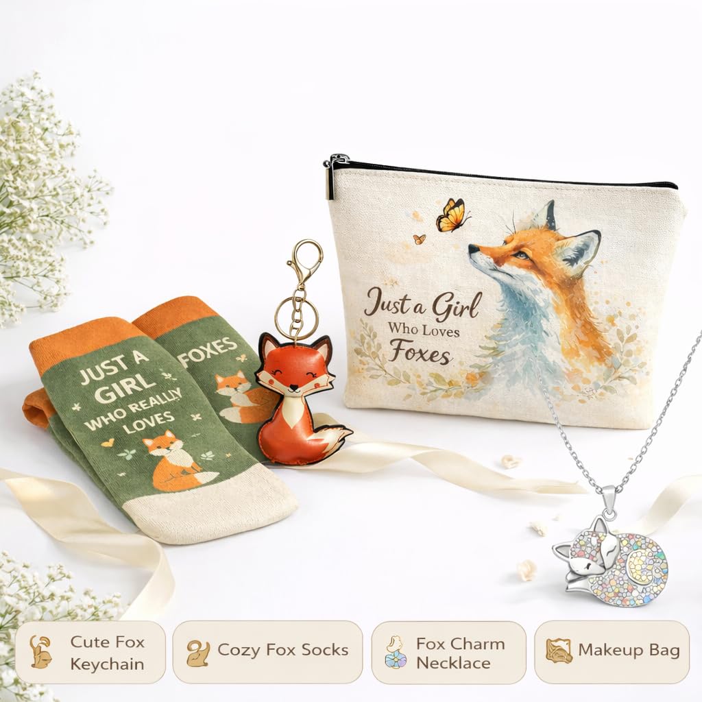 Flotreif Fox Gifts Makeup Bag spacious travel organizer for cosmetics.