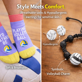 Flotreif volleyball earrings add a lightweight, sporty touch for matches