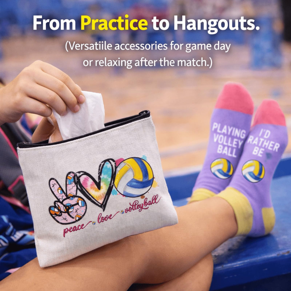 Flotreif volleyball makeup bag keeps gear organized for travel and tournaments