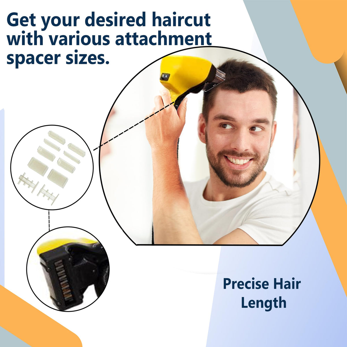Flowbee haircutting in use showing quick, neat self-haircuts