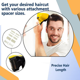 Flowbee haircutting in use showing quick, neat self-haircuts