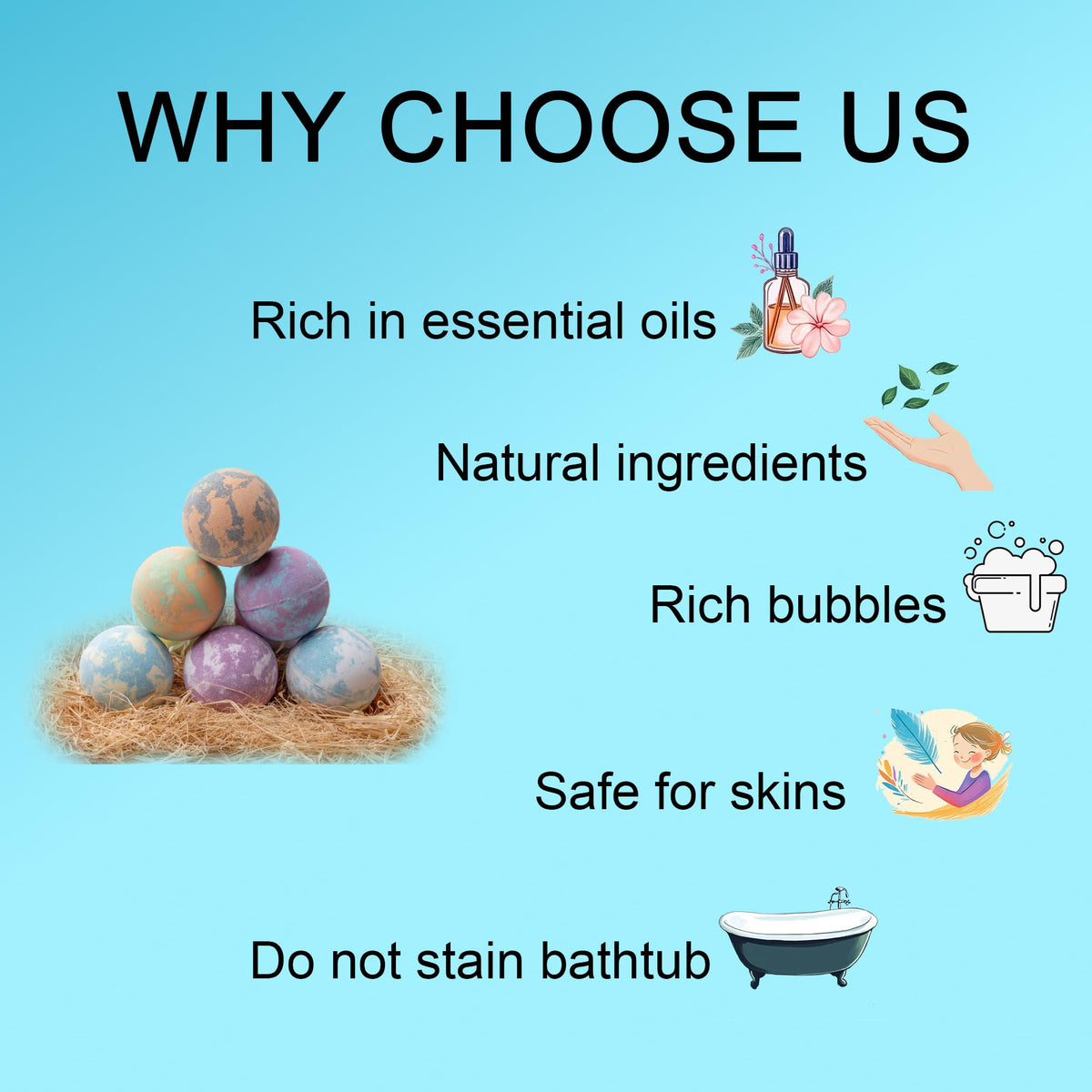 FlowBredolent bath bomb chamomile helps soothe and unwind after a long day.