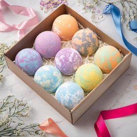 FlowBredolent bath bomb lavender promotes calm, restful evenings.