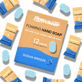 Flowcheer Ocean Breeze tablet for quick, mess-free foaming hand soap refills