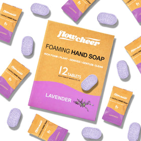 flowcheer lavender fragrance tablets ready to dissolve for soft, effective hand cleansing