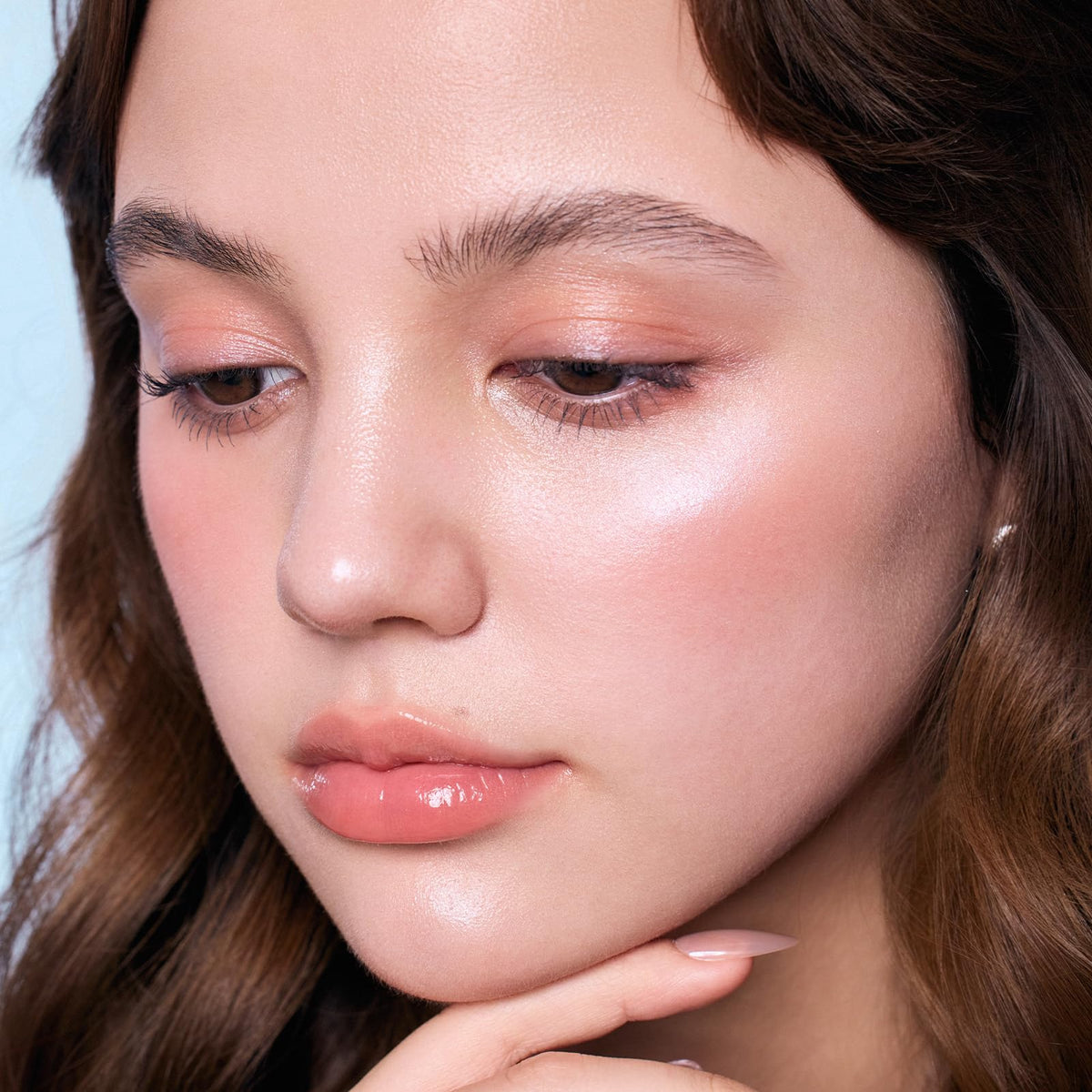 Flower Knows blue tears icy sapphire shimmer highlights cheekbones.