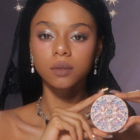 Flower Knows Buildable Radiance no-dust finish highlight catches light.