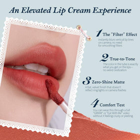 Flower Knows Bunny Garden Cloud Lip Cream in Grey Bunny swatch for soft, wearable everyday look.