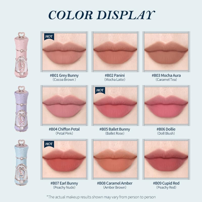 Flower Knows Bunny Garden Cloud Lip Cream Chiffon Petal swatch adds delicate pink glow for a fresh bloom.