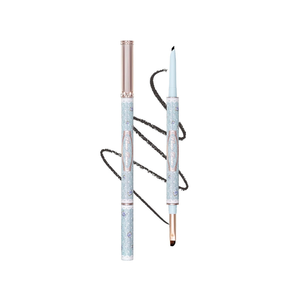 Flower Knows Bunny Garden Gel Eyeliner dual-ended design for precise definition and built-in blending brush.