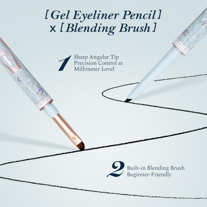 Flower Knows Bunny Garden Gel Eyeliner built-in smudge brush for blending