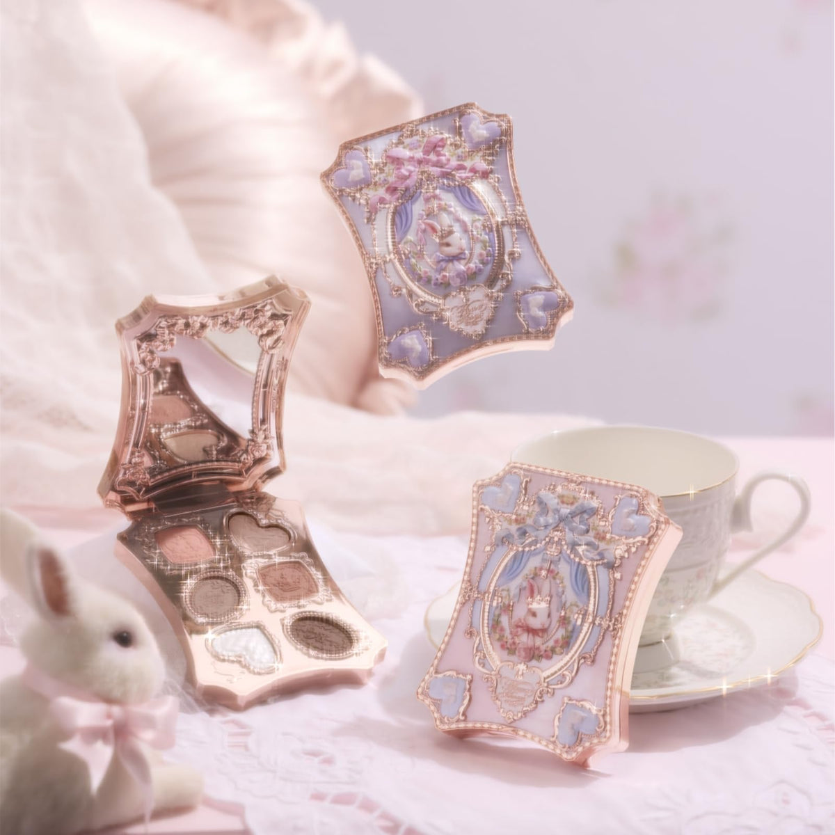 Flower Knows Bunny Garden iridescent pearls catch light for festive looks