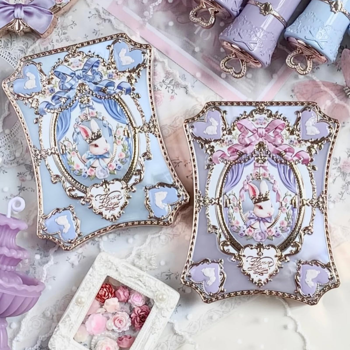Flower Knows Bunny Garden Ruby Berry shades for playful evening looks