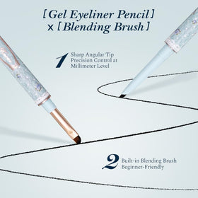 Flower Knows Bunny Garden Gel Eyeliner built-in smudge brush for effortless blending.