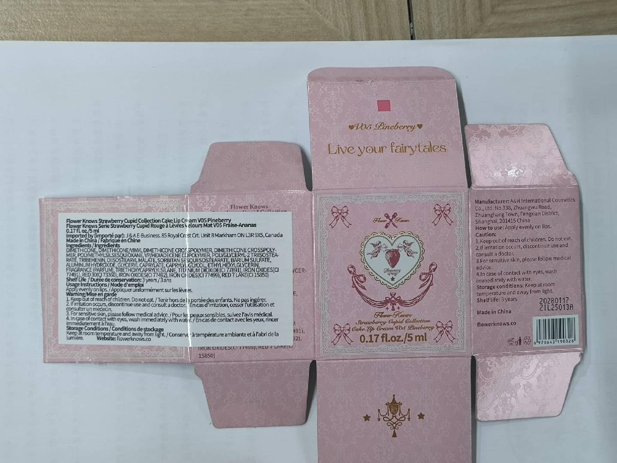 Flower Knows dessert-inspired packaging enhances the unboxing experience.