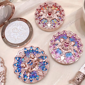 Flower Knows Embossed Angel Crest packaging highlighter elegant display.