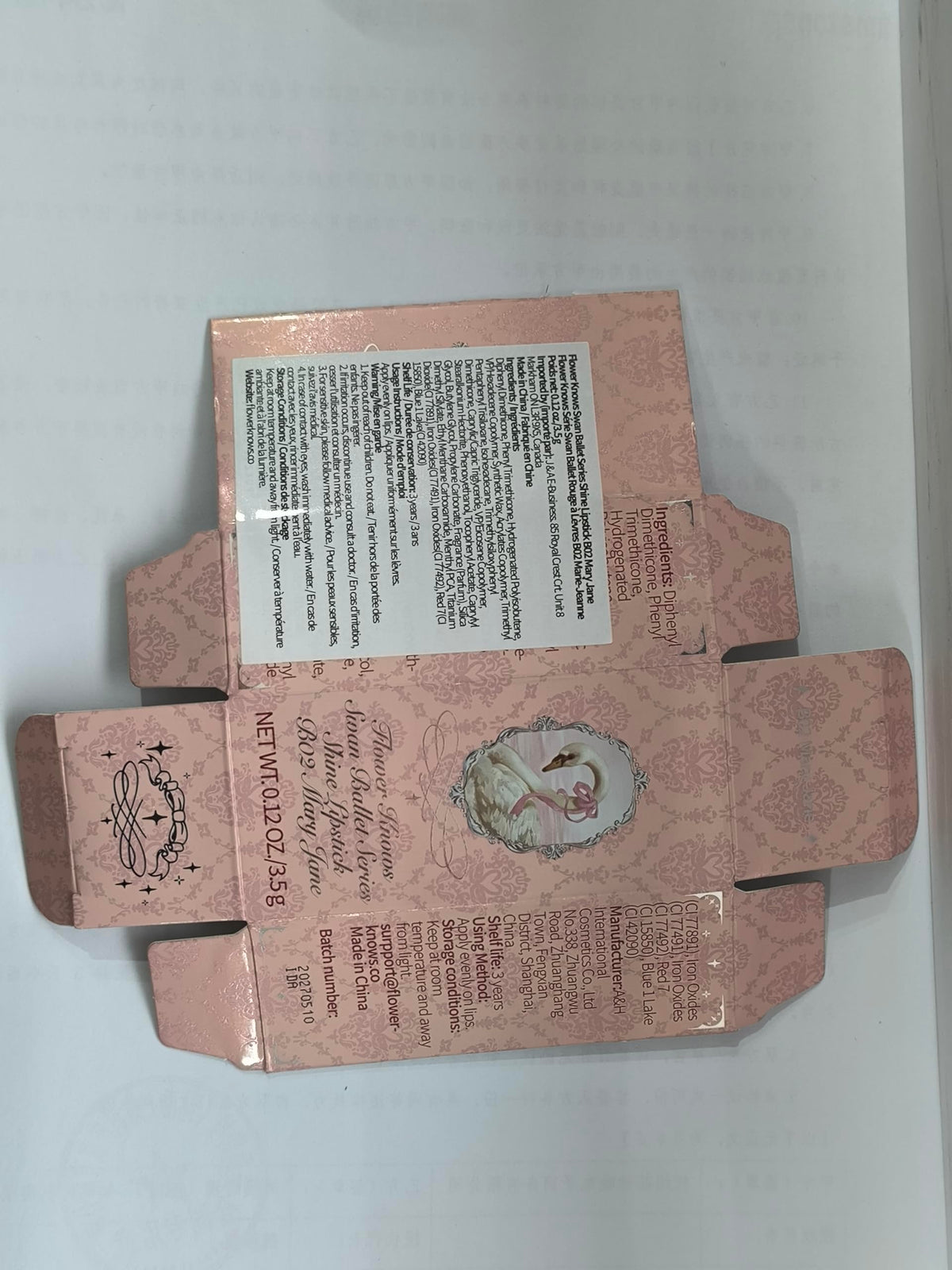 Flower Knows Swan Ballet Shine Lipstick for everyday makeup routines