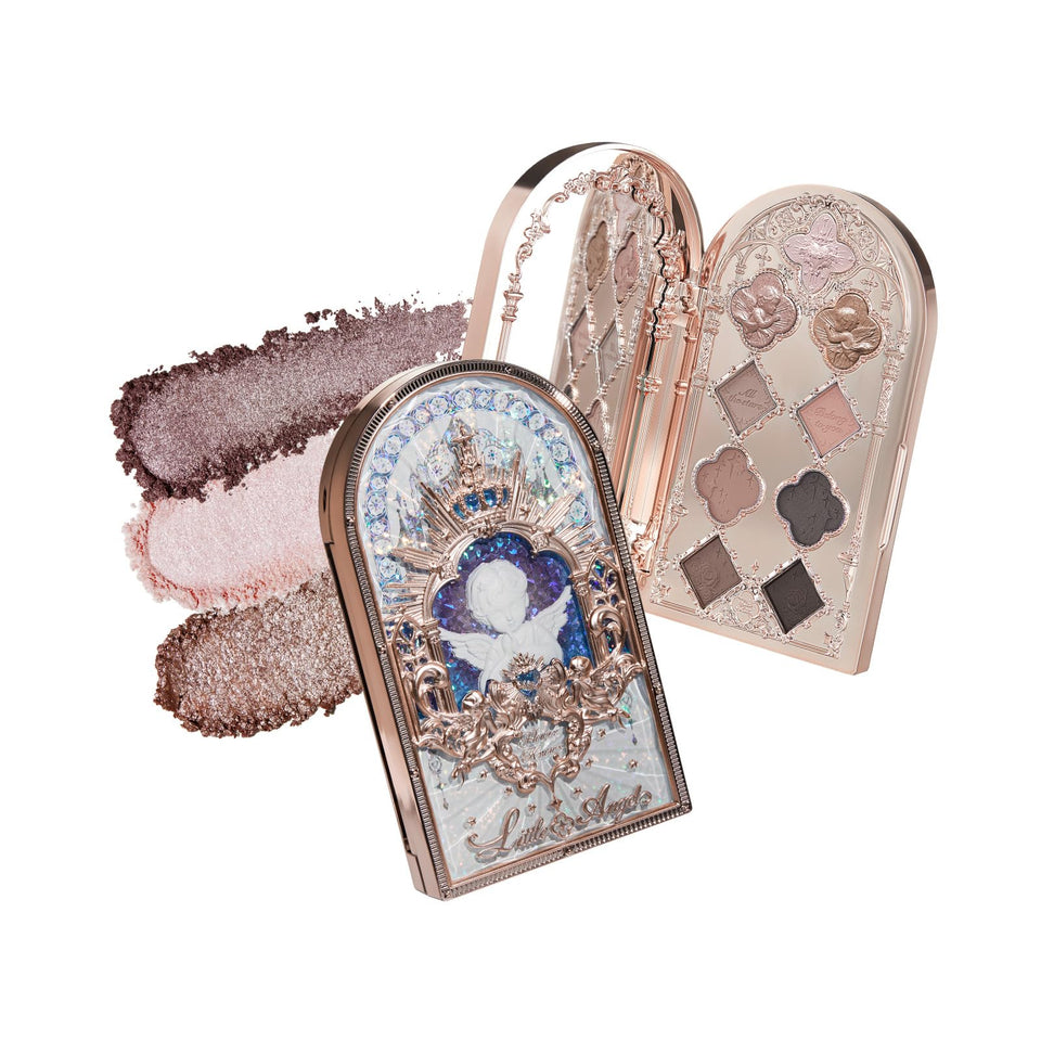 Flower Knows Little Angel palette cover with rose window art for a premium gift-ready look.