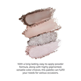 Flower Knows Little Angel palette open swatches show six matte and three shimmer shades for versatile looks.