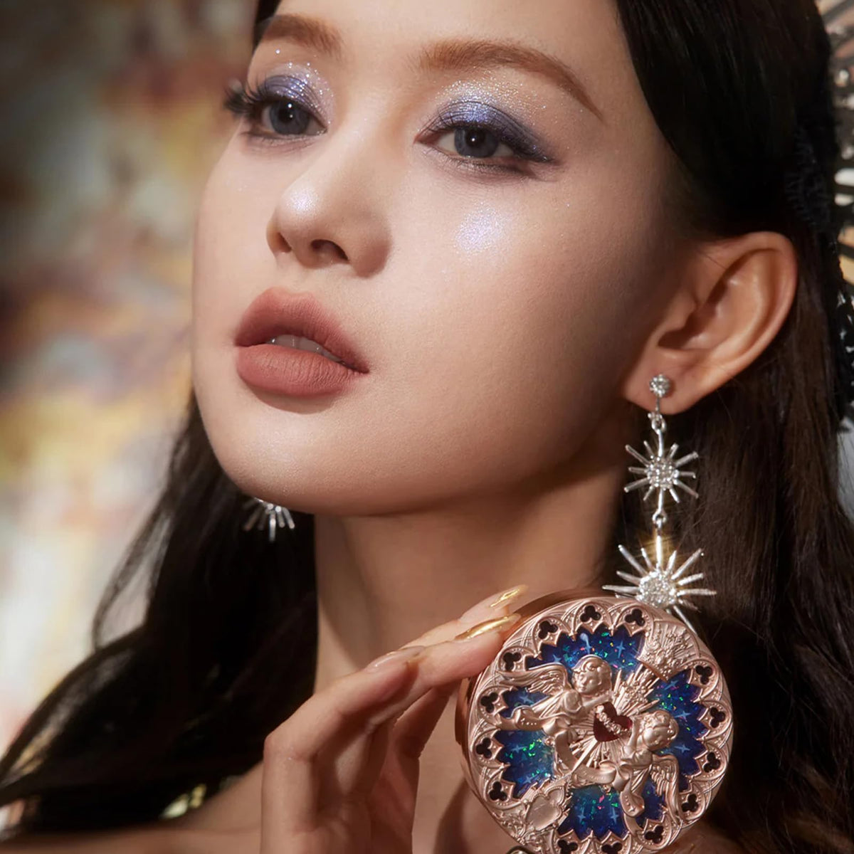 Flower Knows Moon River highlighter reveals celestial blue-purple and white pearl shimmer