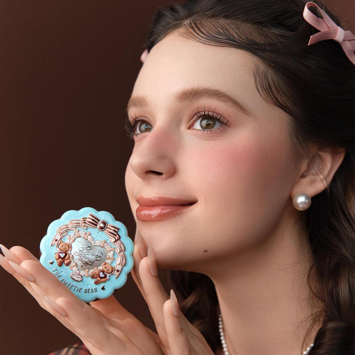 Flower Knows satin finish blush delivers a lit-from-within glow without glitter.